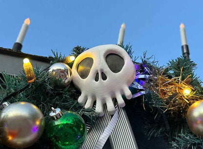 Jack Skellington Christmas Wreath Skull